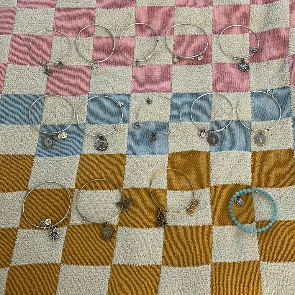 Alex and Ani Bracelets. Set of 15. Various styles.